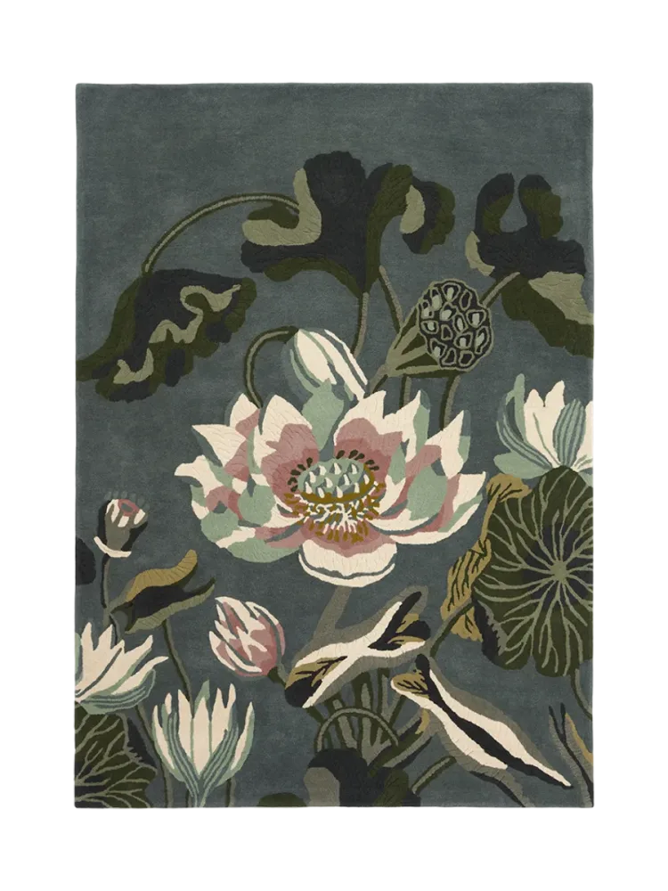 Handgetufteter Designer Wollteppich „Waterlily“, verschiedene Grössen WEDGWOOD