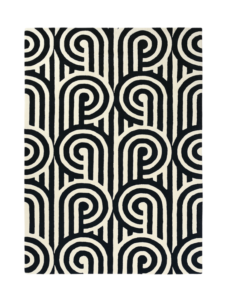 Designer Teppich „Turnabouts“ - handgetuftet, aus 100% reiner Schurwolle Florence Broadhurst