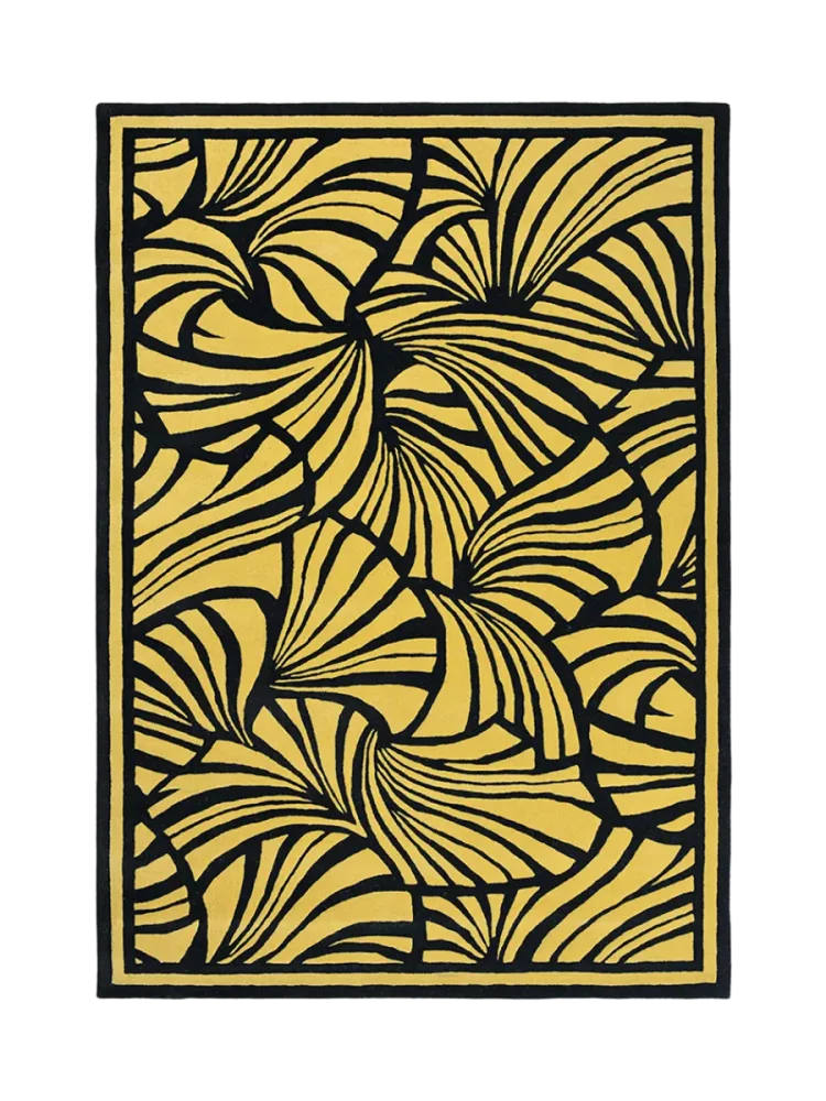 Designer Teppich „Japanese Fans“ - handgetuftet, aus 100% reiner Schurwolle Florence Broadhurst