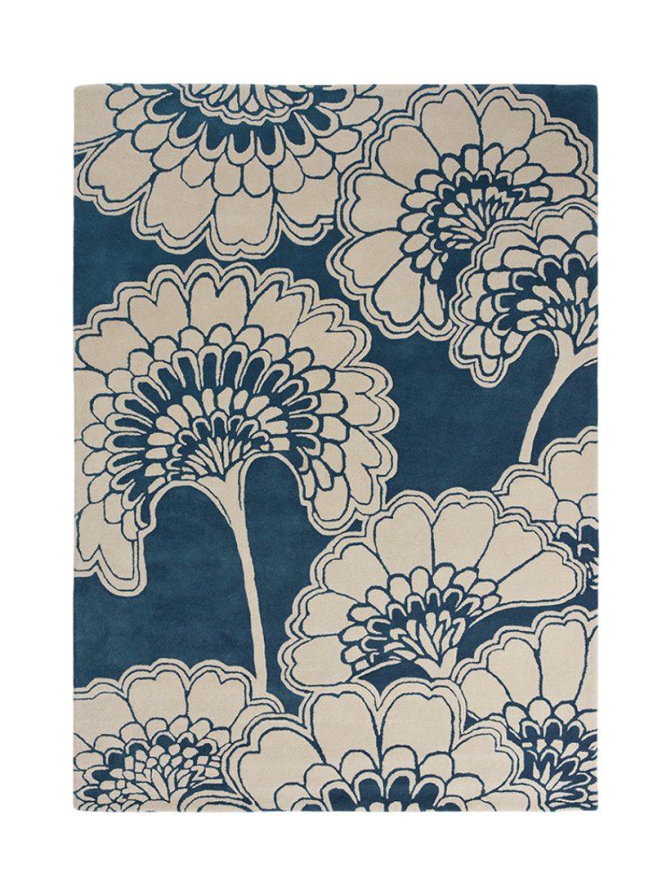 Designer Teppich „Japanese Floral“ - handgetuftet, aus 100% reiner Schurwolle Florence Broadhurst