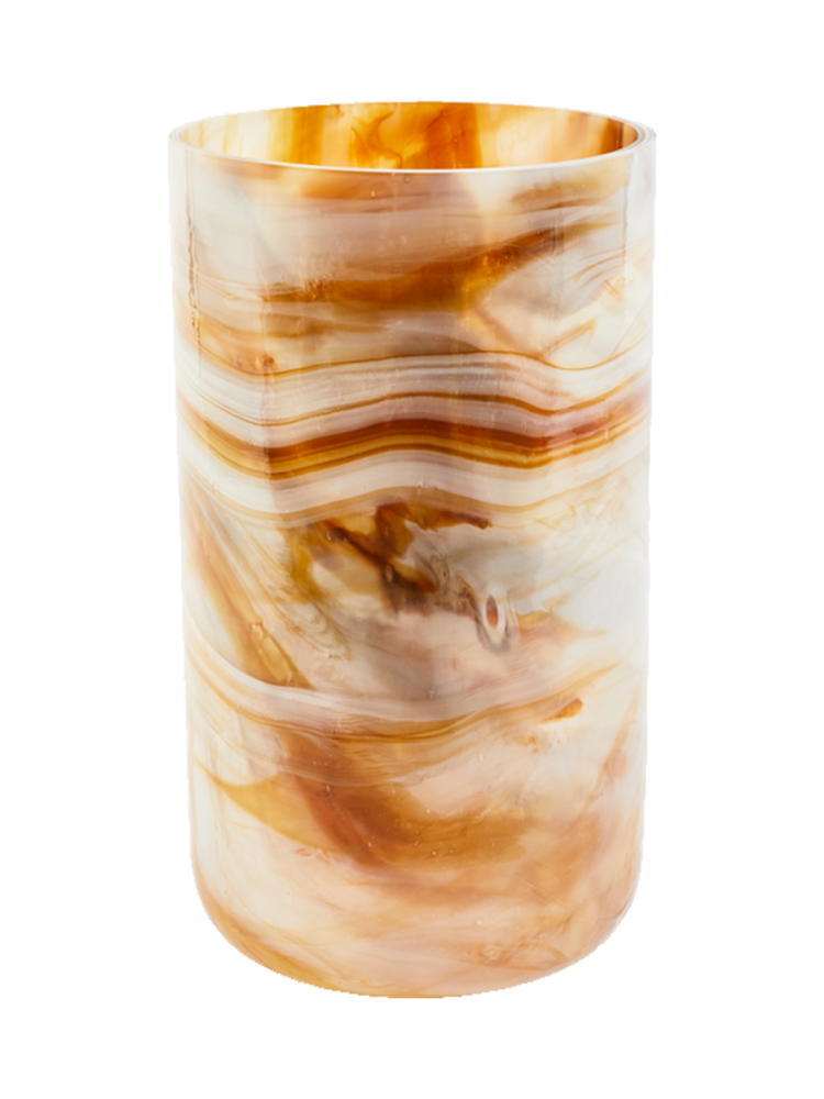 Mundgeblasene, grosse Design Vase „Marbled“ Pols Potten