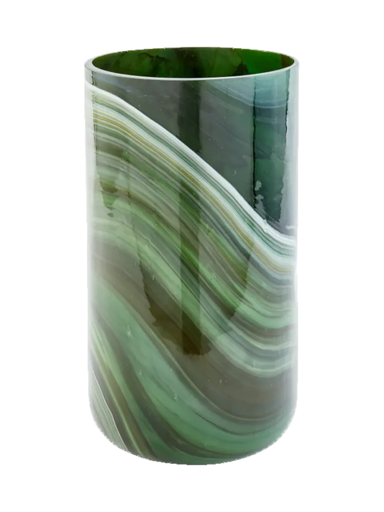 Mundgeblasene, grosse Design Vase „Marbled“ Pols Potten