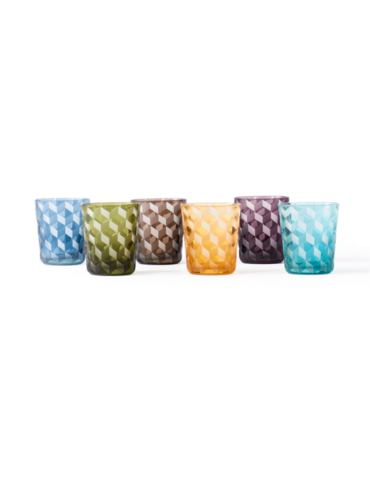 Design Tumblerglas Set „Blocks“ (6 Stück) Pols Potten