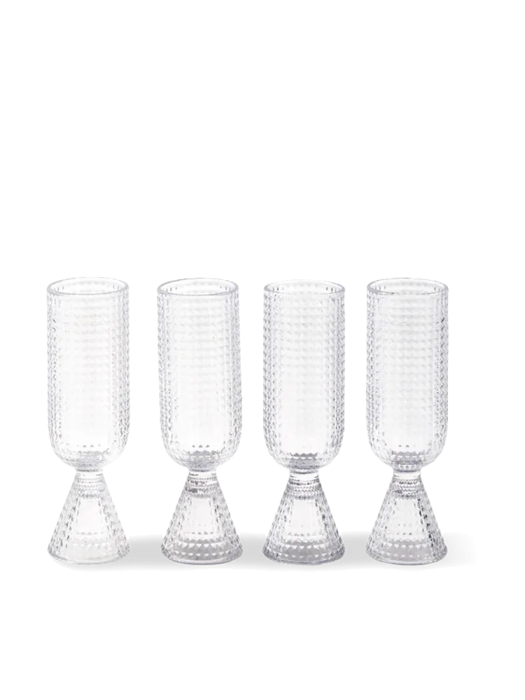 Design Champager- & Sektglas Set „Rooftop“, 4er-Set Pols Potten