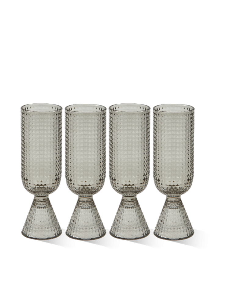 Design Champager- & Sektglas Set „Rooftop“, 4er-Set Pols Potten