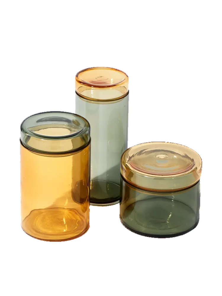 3-teiliges Aufbewahrungs-Set „Caps & Jars“ Pols Potten