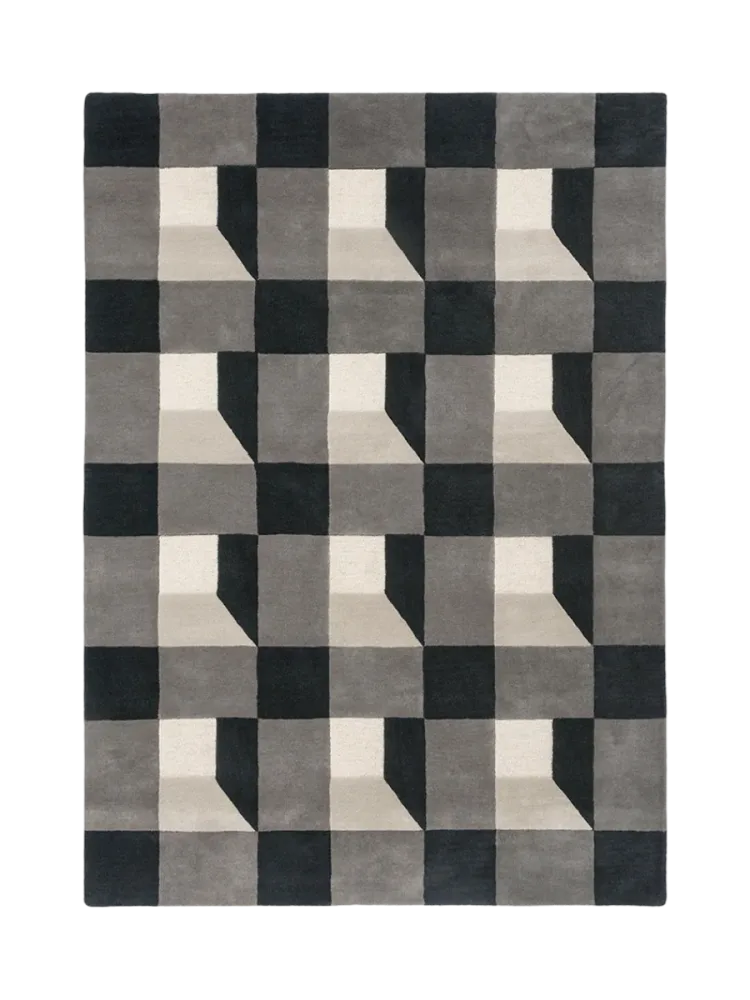 Designer Teppich „Block“ - handgetuftet, aus 100% reiner Schurwolle Harlequin