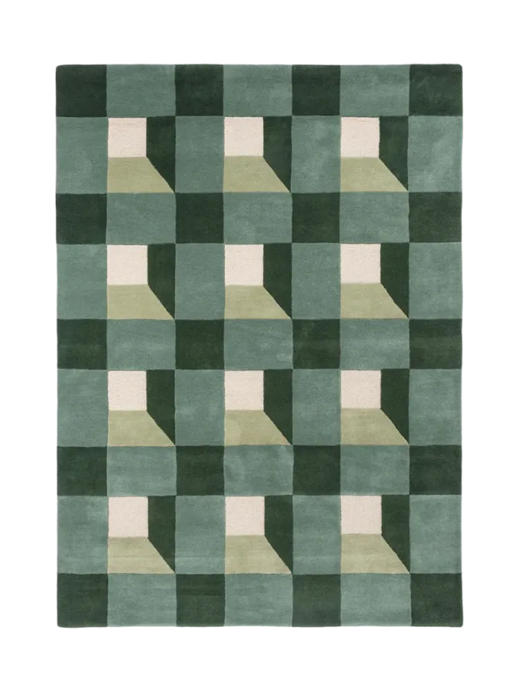 Designer Teppich „Block“ - handgetuftet, aus 100% reiner Schurwolle Harlequin