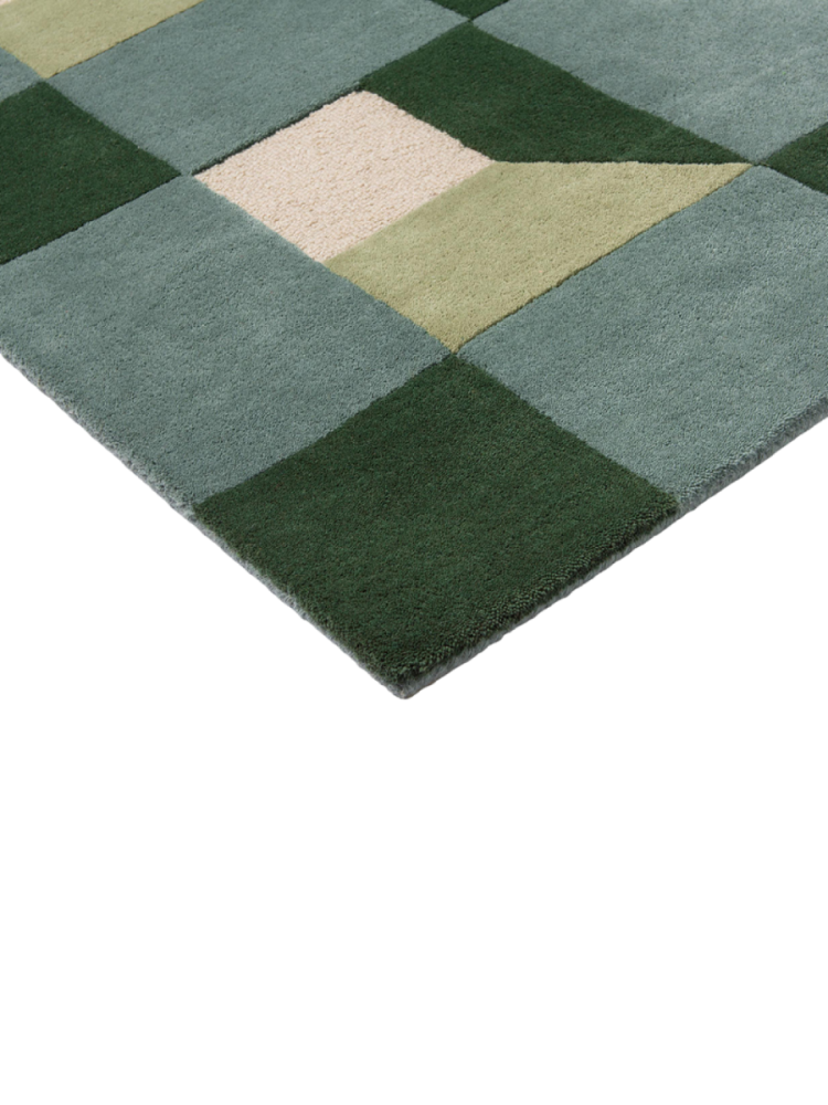 Designer Teppich „Block“ - handgetuftet, aus 100% reiner Schurwolle Harlequin