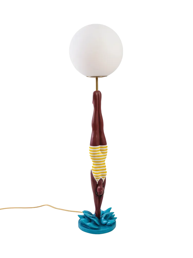 Grosse Design Tischlampe „Diver Yellow“ Seletti