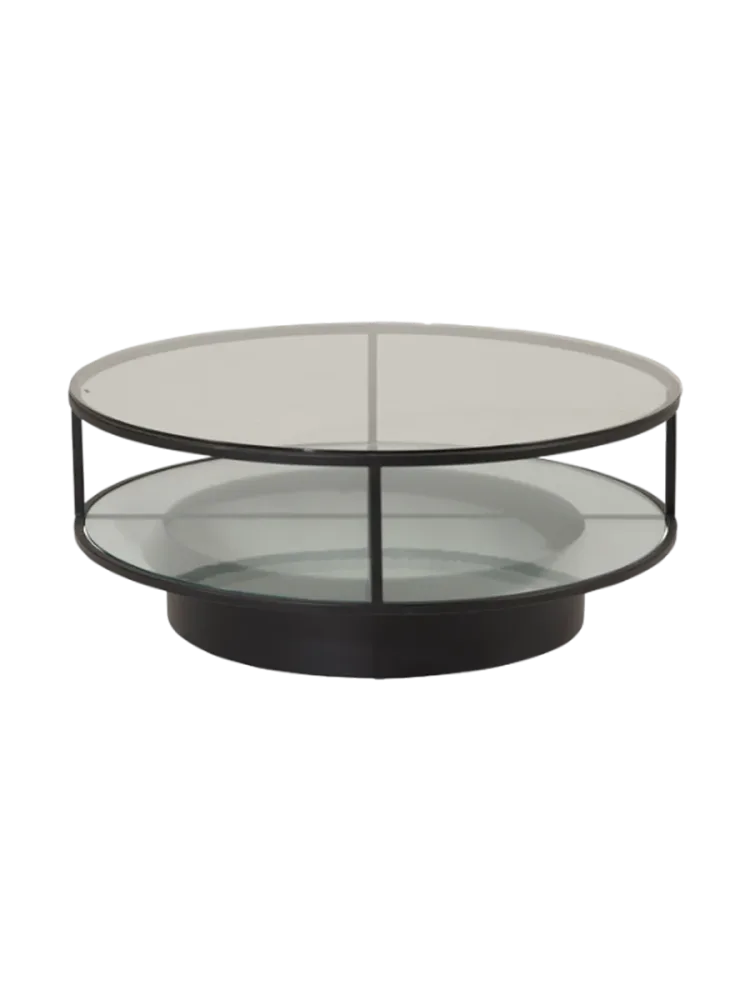 Design Couchtisch „Falsterbo“ Ø 100 cm Schwarz, Grau VE DESIGN