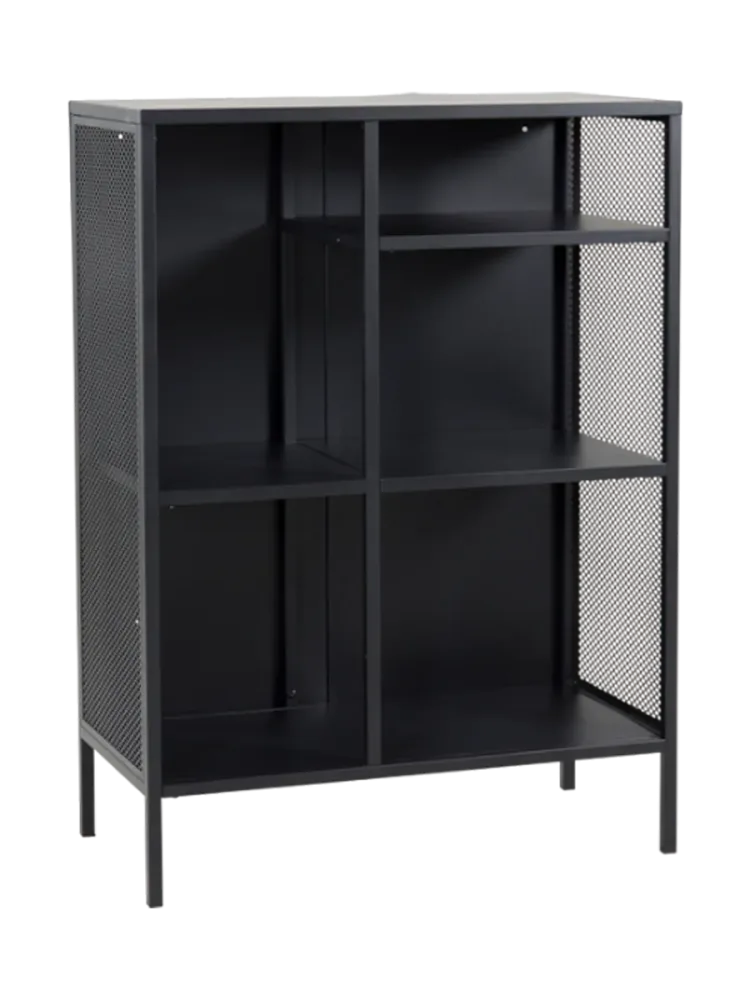 Design Regal „Misha“ 110 x 80 cm, aus Metall Schwarz VE DESIGN