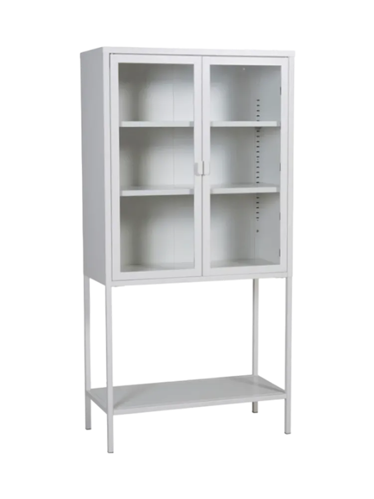 Design Vitrinenschrank „Misha“ 2-türig Weiss VE DESIGN