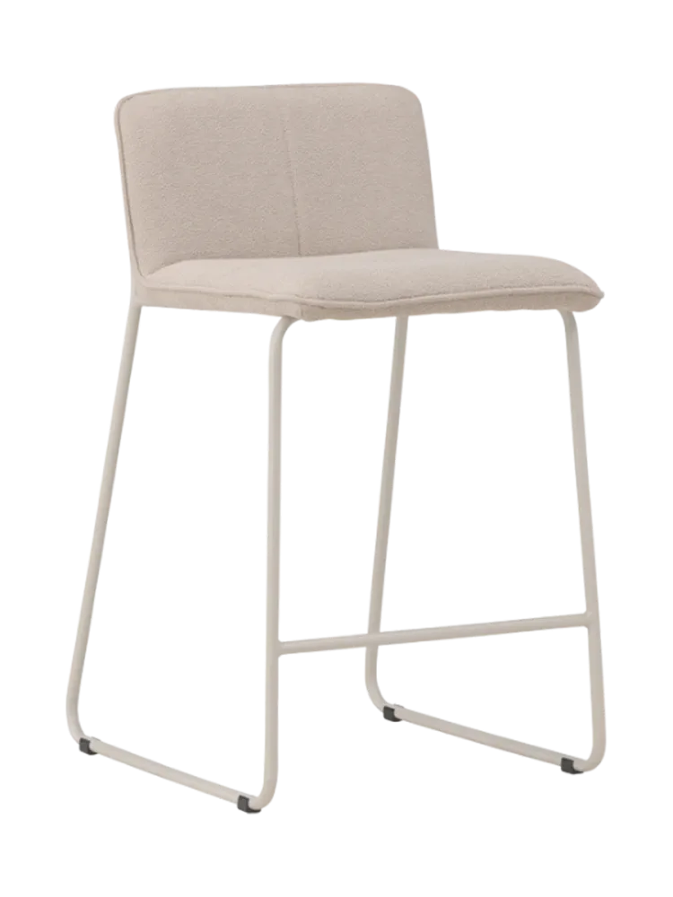 Design Barstuhl „Bisbee“ Bouclé Beige VE DESIGN