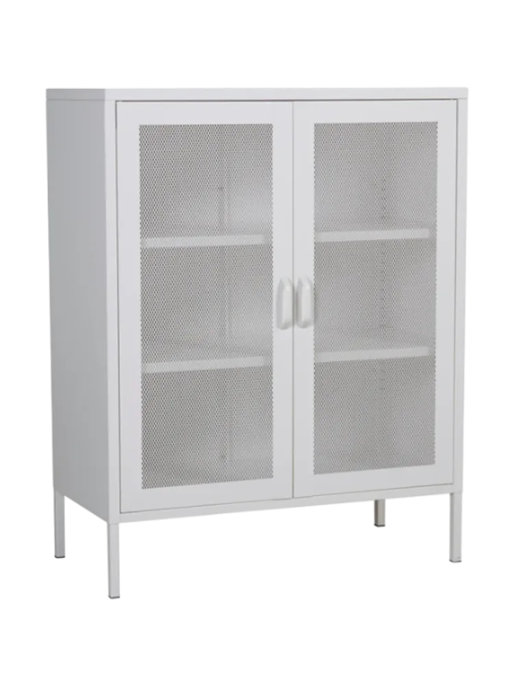 Aufbewahrungsschrank „Misha“ aus Metall Weiss VE DESIGN