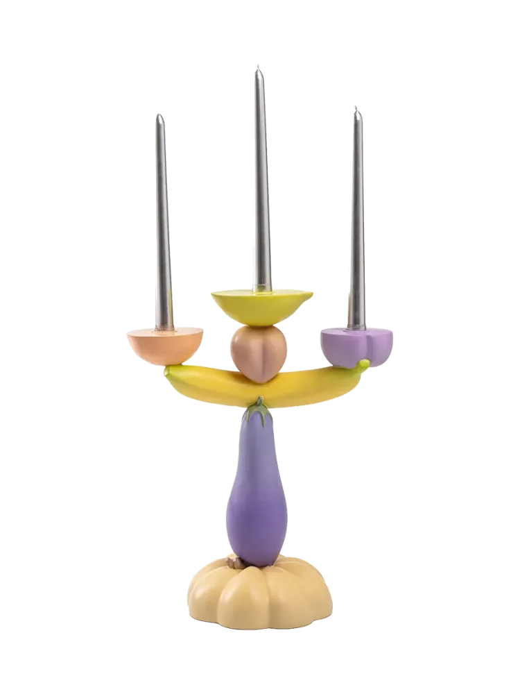 Design Kerzenstander „Vitamin Aubergine Candelabra“ Seletti
