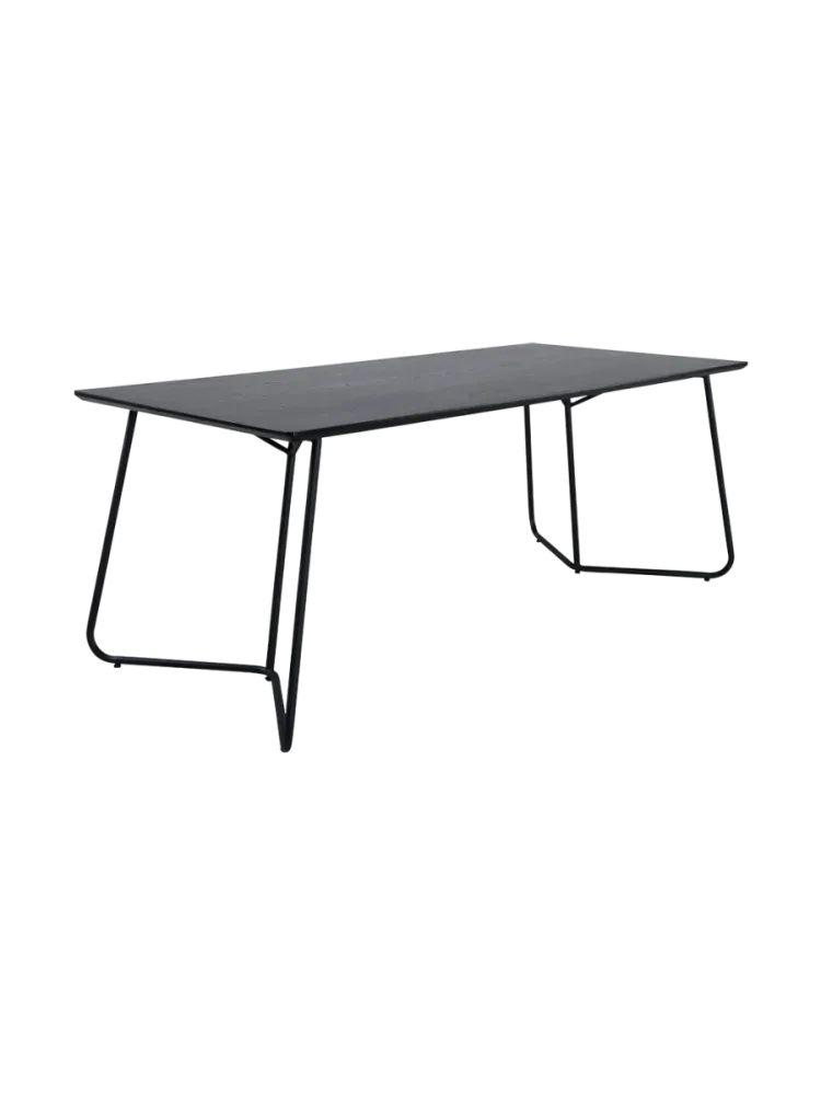 Rechteckiger Esstisch „Pippi“ - 190 x 90 cm Schwarz VE DESIGN