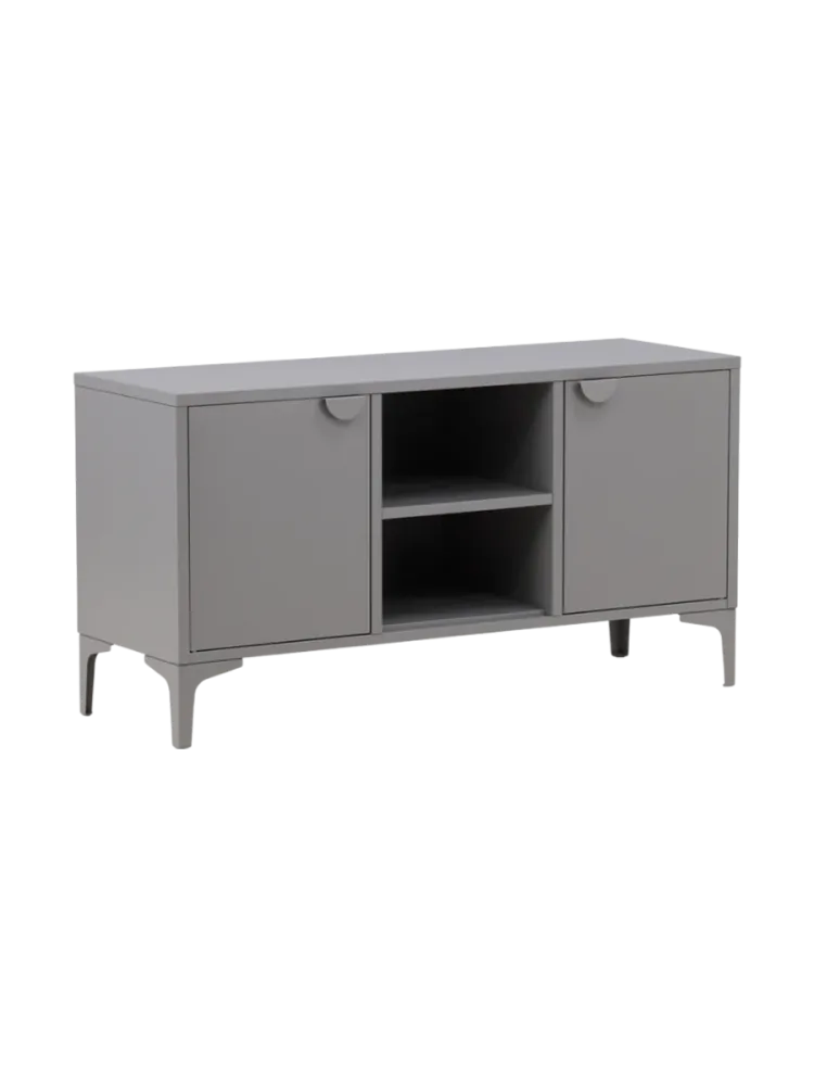 TV Lowboard „Piring“ aus Metall Hellgrau VE DESIGN