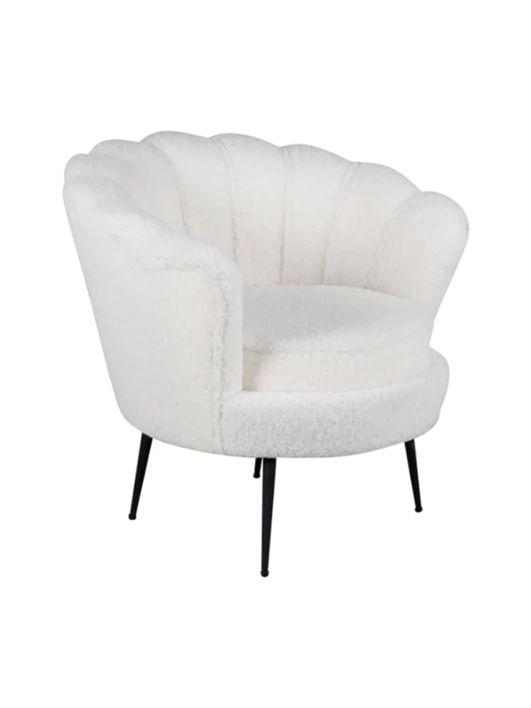 Design Samtsessel „Calais“ Weiss VE DESIGN