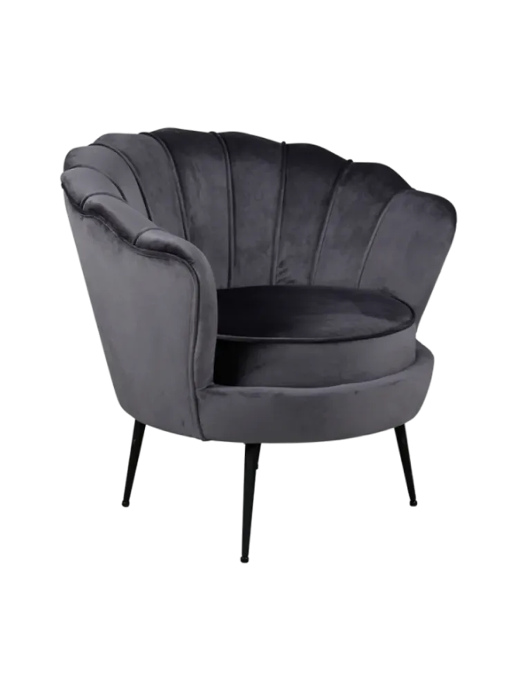 Design Samtsessel „Calais“ Grau VE DESIGN