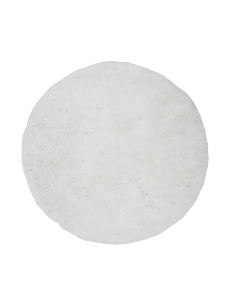 Runder Design Hochflor-Teppich „Grace“ Ø 200 cm Cremeweiss VE DESIGN