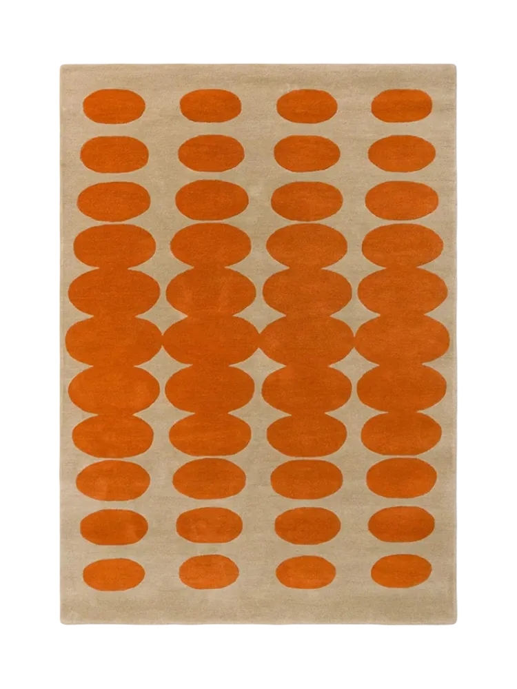 Designer Teppich „Optical Oval“ - handgetuftet, aus 100% reiner Schurwolle ORLA KIELY
