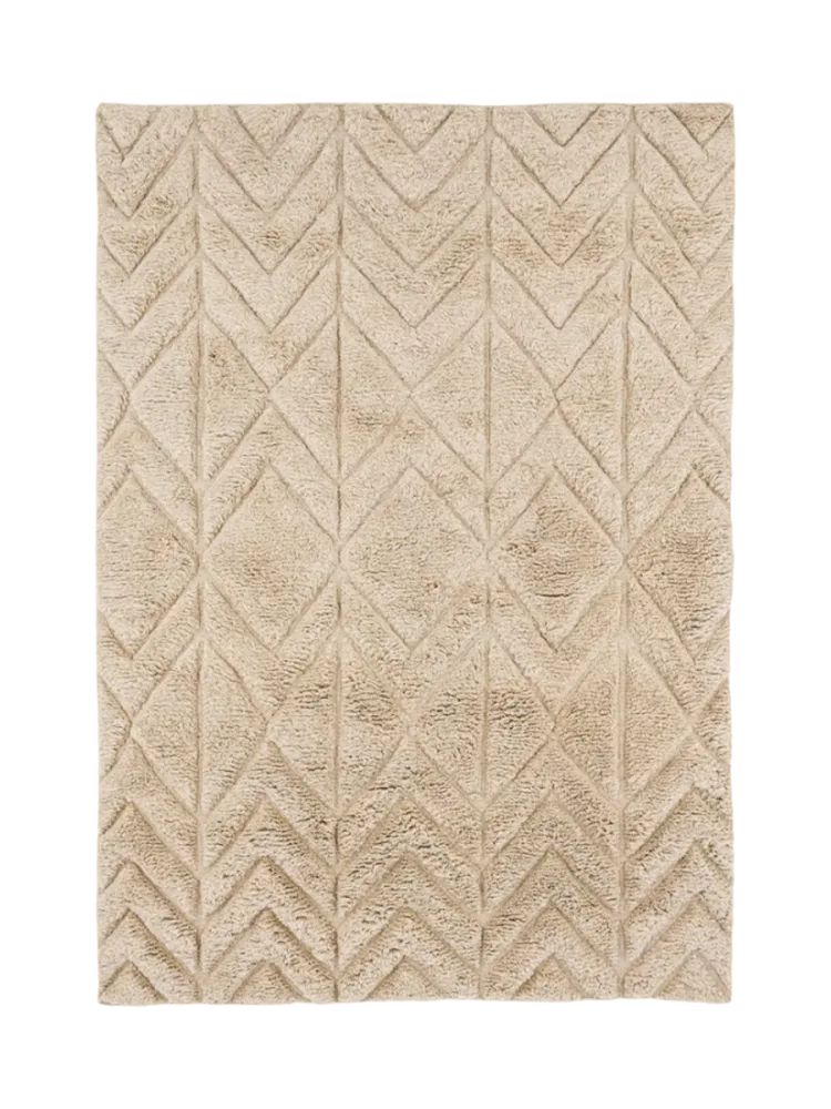 Design Teppich „Zoe“ aus Wolle, verschiedene Grössen Beige VE DESIGN