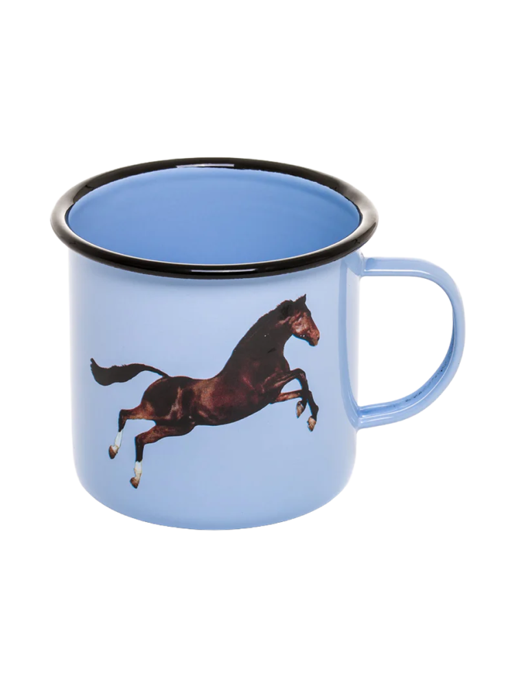 Design Becher „Toiletpaper Horse“ aus Emaille Seletti
