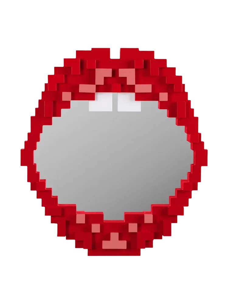 Design Wandspiegel „Pixel Mouth“ Seletti