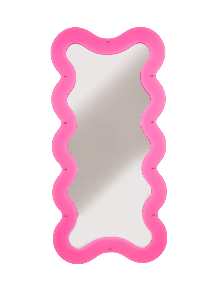 Dimmbarer Design Wandspiegel „Supercurve“ mit LED-Beleuchtung Seletti