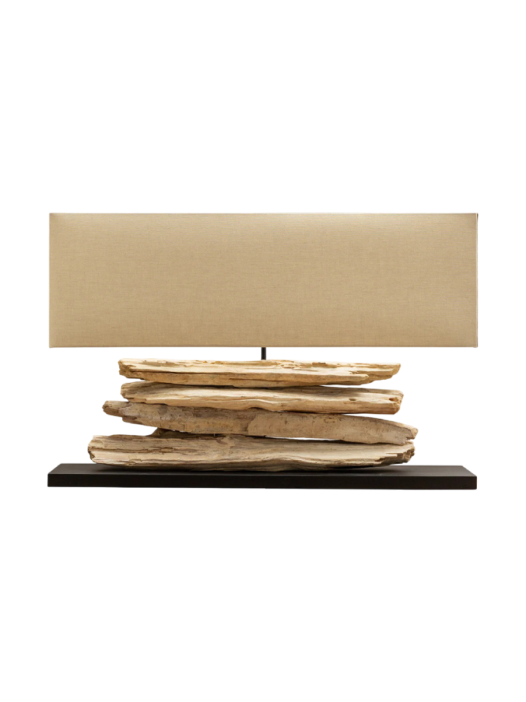 Grosse, handgefertigte Tischlampe „Riverine“ Invicta Interiors