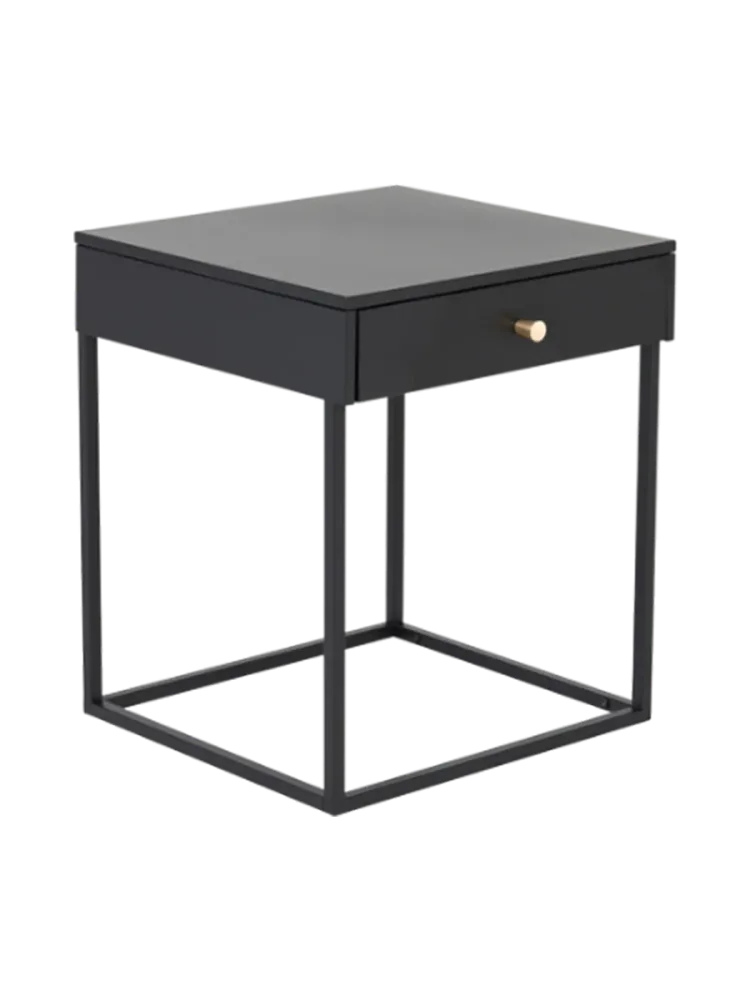 Design Beistell- und Nachttisch „Bakal“ aus Metall Schwarz VE DESIGN