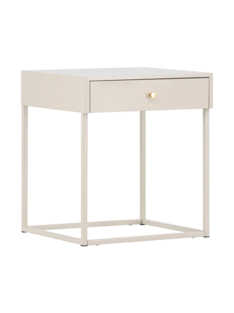 Design Beistell- und Nachttisch „Bakal“ aus Metall Grau VE DESIGN