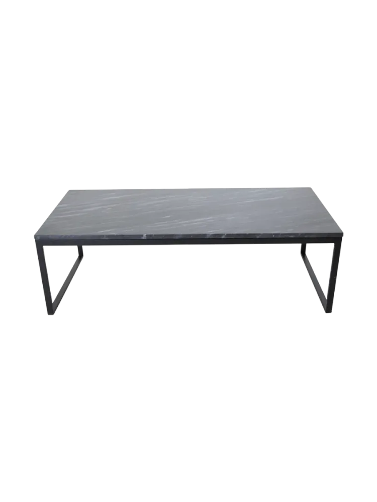Marmor Design Couchtisch „Estelle“ 120 x 60 cm Schwarz VE DESIGN
