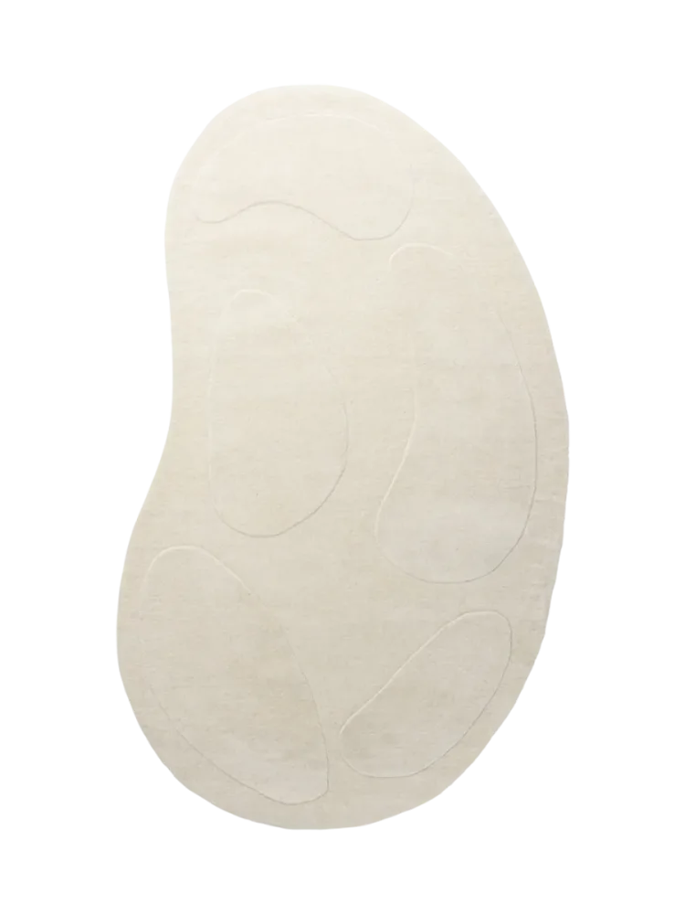 Ovaler Design Wollteppich „Egard“ - 175 x 290 cm Ecru VE DESIGN