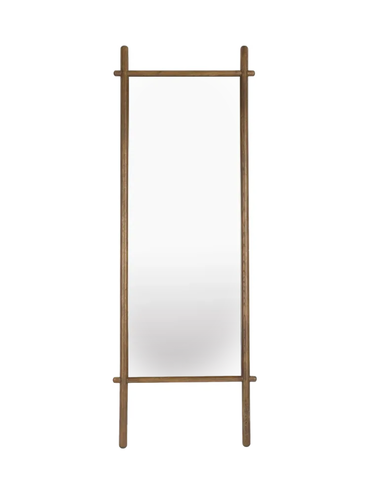 Design Anlehnspiegel „Solene“ aus Eichenholz White Label by Bloomingloft