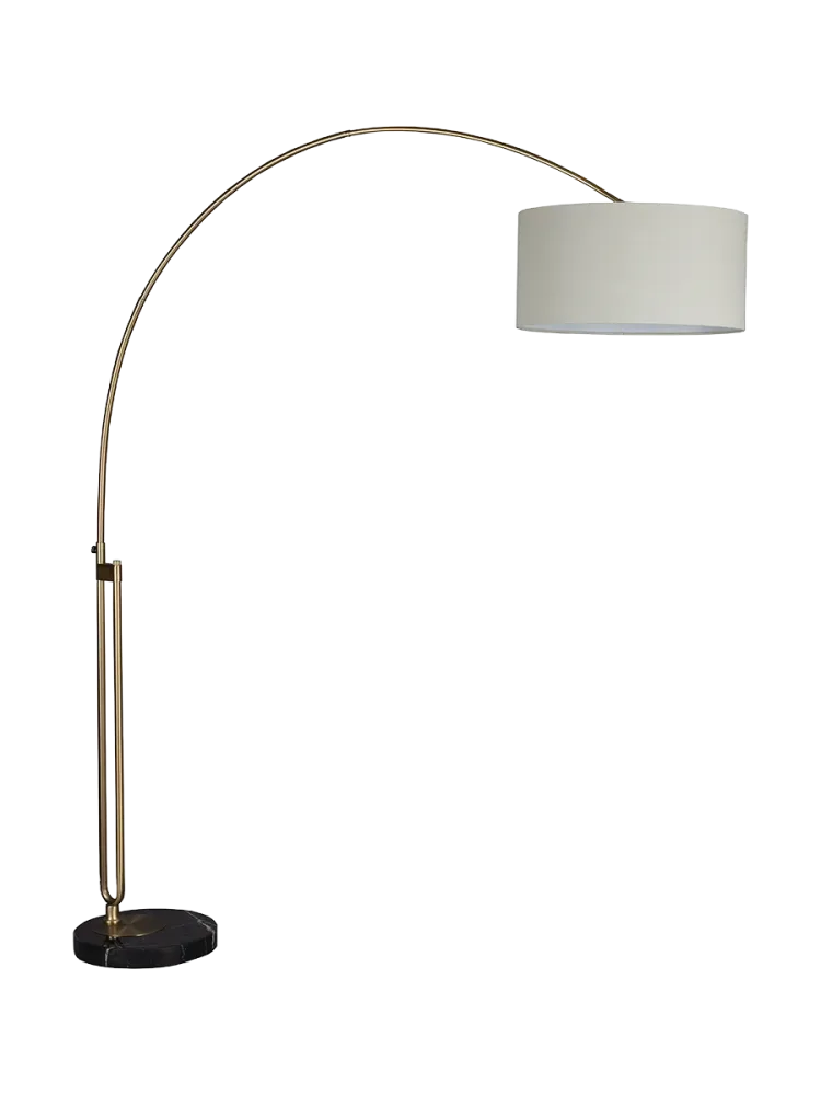 Design Bogenlampe „Archie“ mit Marmorsockel Dutchbone
