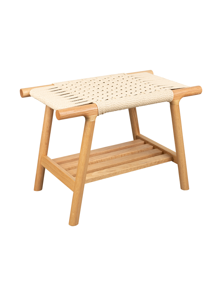 Massivholz Hocker „Kintaro“ aus Eichenholz Dutchbone