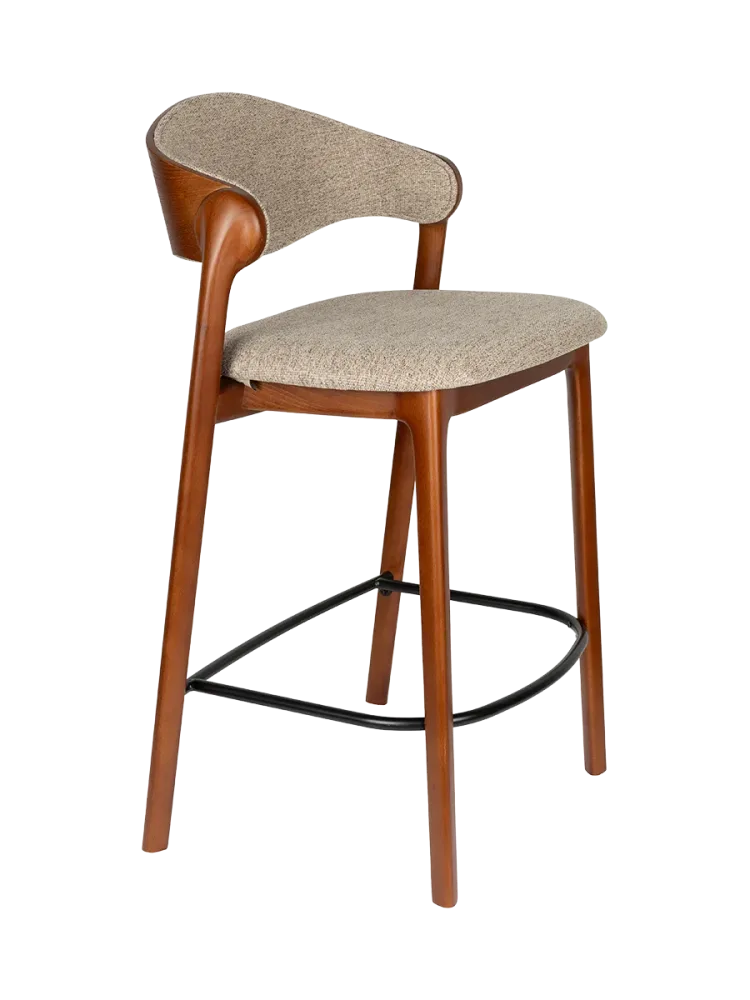 Hochwertiger Massivholz Barstuhl „Babington“ Dutchbone