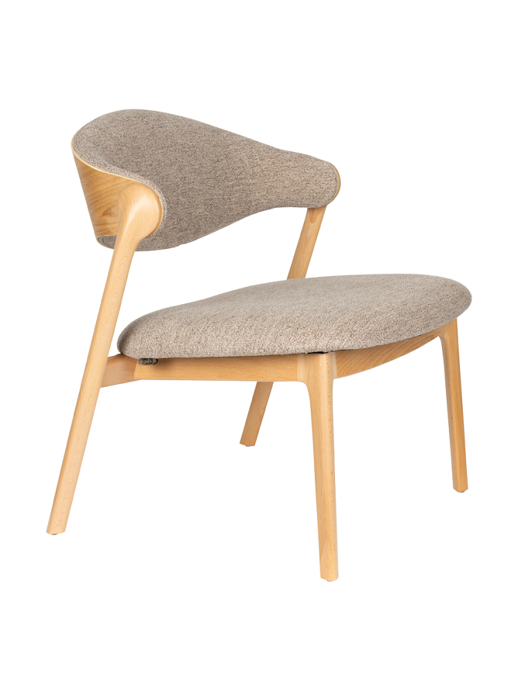 Hochwertiger Massivholz Loungesessel „Babington“ Dutchbone