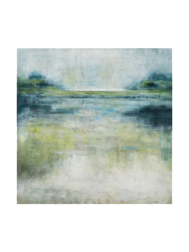 image LAND Bild Abstrakt in Blau und Grün Grün | Schubiger Möbel