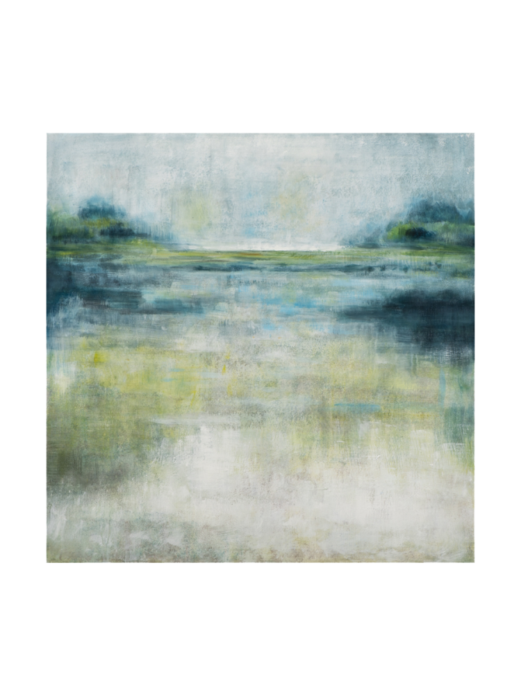 image LAND Bild Abstrakt in Blau und Grün Grün | Schubiger Möbel
