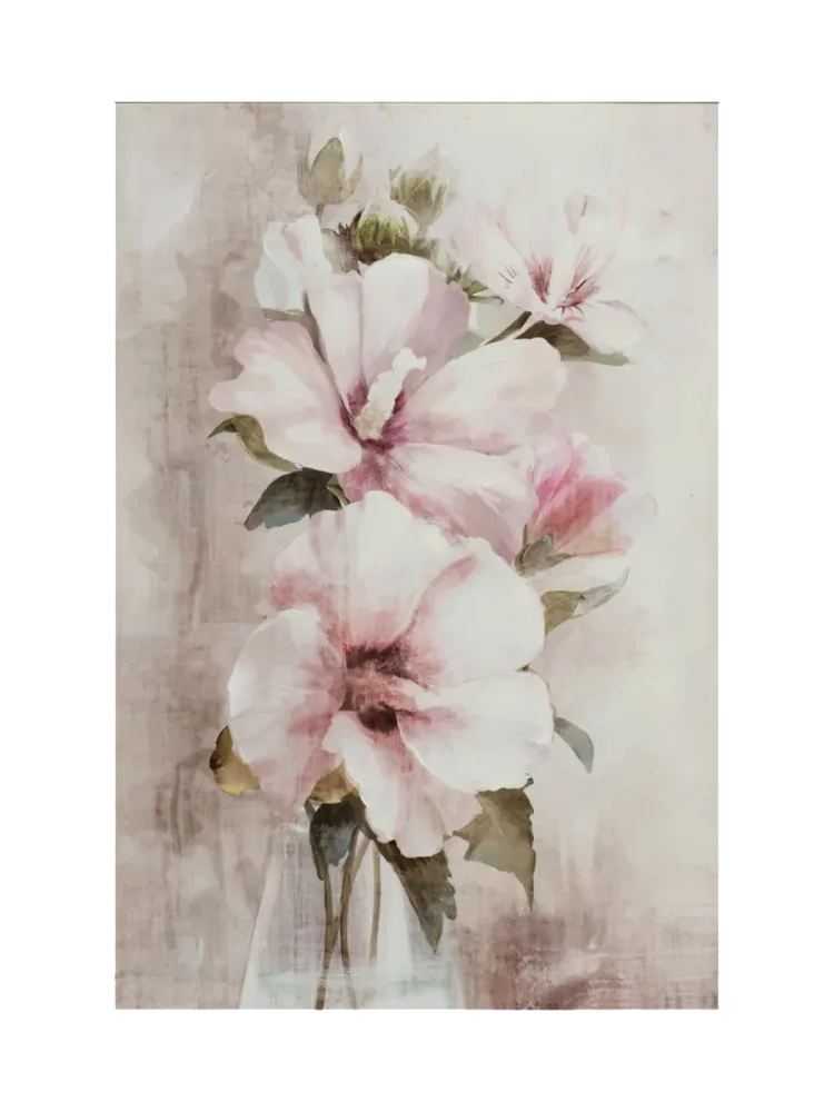 image LAND Bild Weisse Hibiskus Blume Rosa | Schubiger Möbel