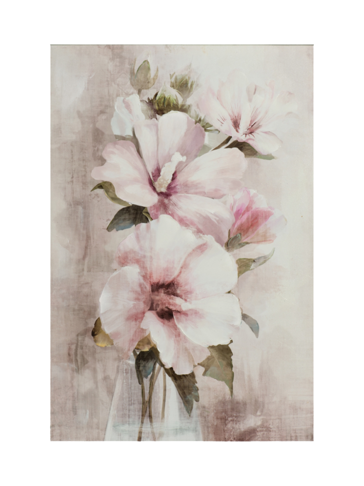 image LAND Bild Weisse Hibiskus Blume Rosa | Schubiger Möbel