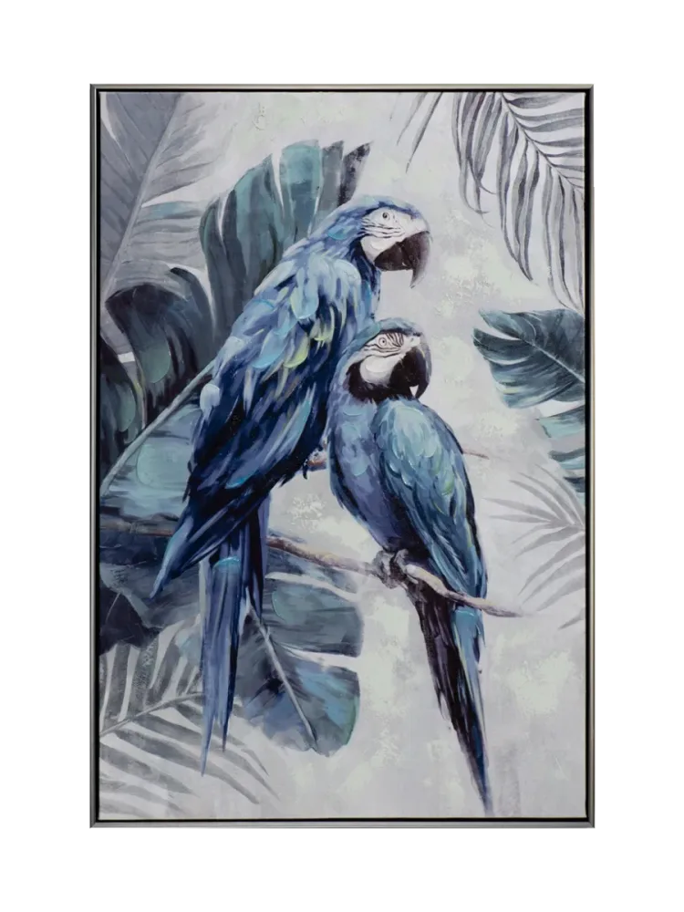 image LAND Bild Blaue Papageien Blau | Schubiger Möbel