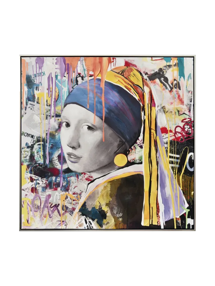 image LAND Bild Street Art Perlen-Mädchen  | Schubiger Möbel