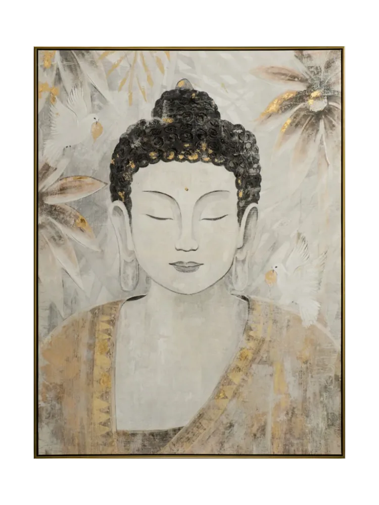 image LAND Gemälde Buddha mit Tauben  | Schubiger Möbel
