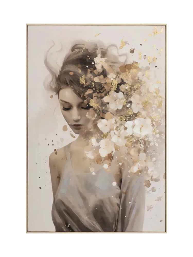 image LAND Gemälde Gold Flowers in Hair  | Schubiger Möbel