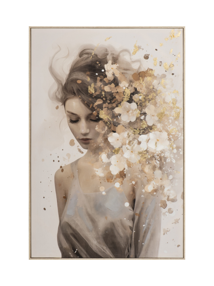 image LAND Gemälde Gold Flowers in Hair  | Schubiger Möbel