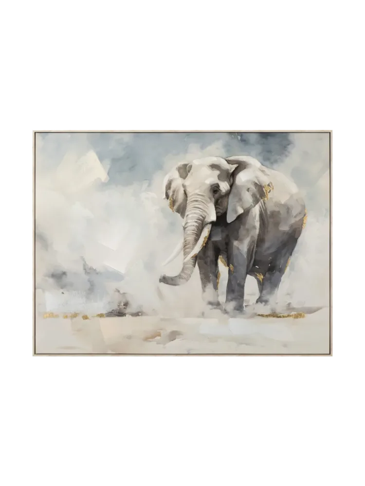 image LAND Gemälde Sand Coloured Elephant  | Schubiger Möbel